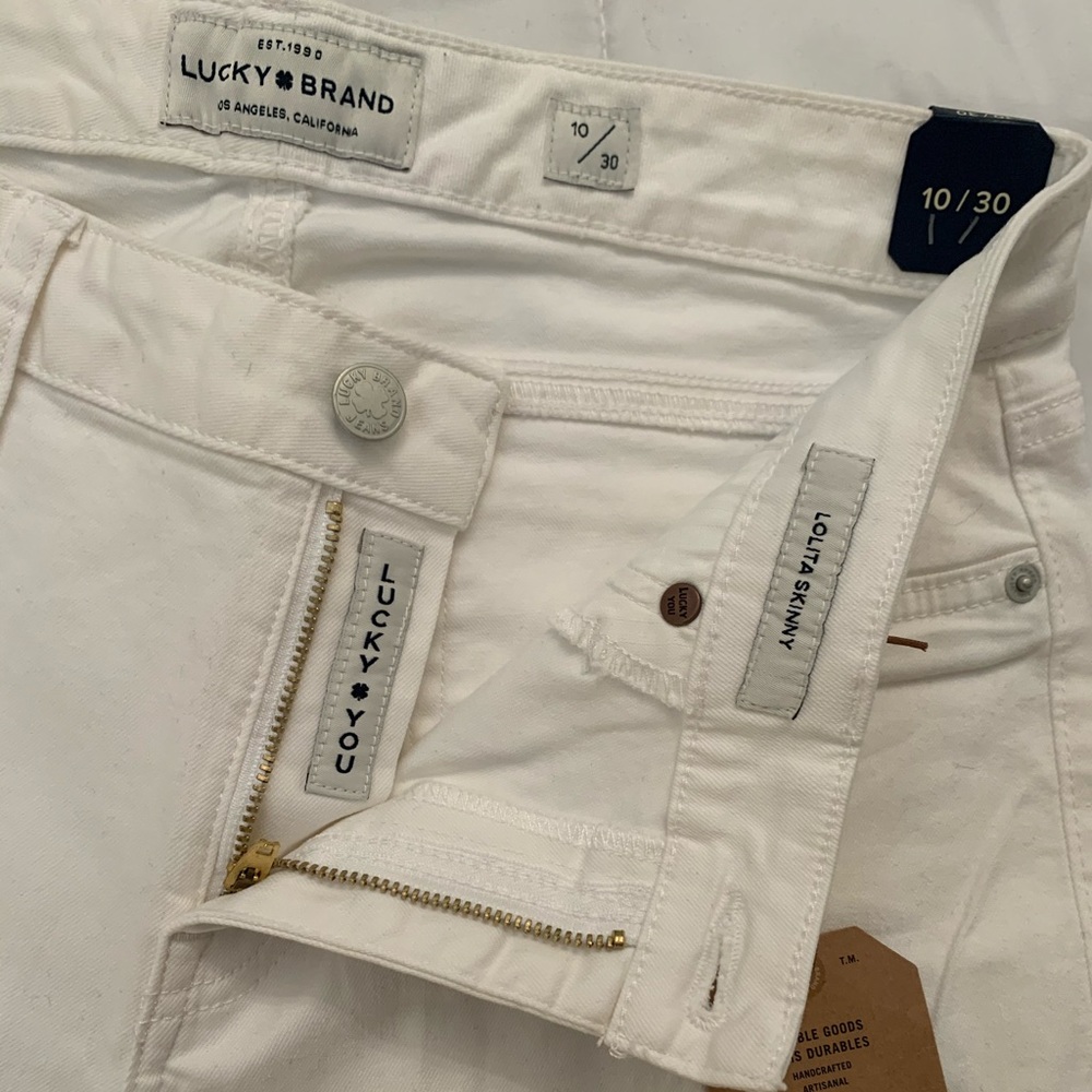 NWT size 10 white lucky brand skinny jeans